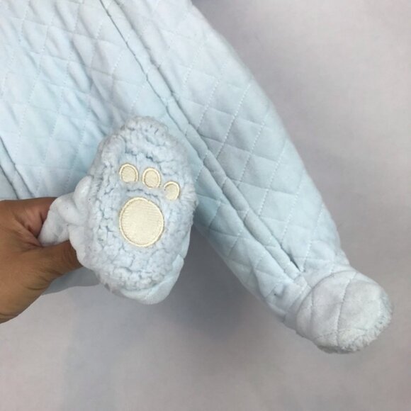 Little Me Clothes for Baby Boys Girls Quilted Velour Pram Fall Winter Snowsuit - Picture 5 of 7